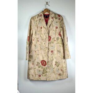 Y2K Embroidered Tapestry Coat Size 12 Fairy Cottagecore Asian Floral Artsy Boho